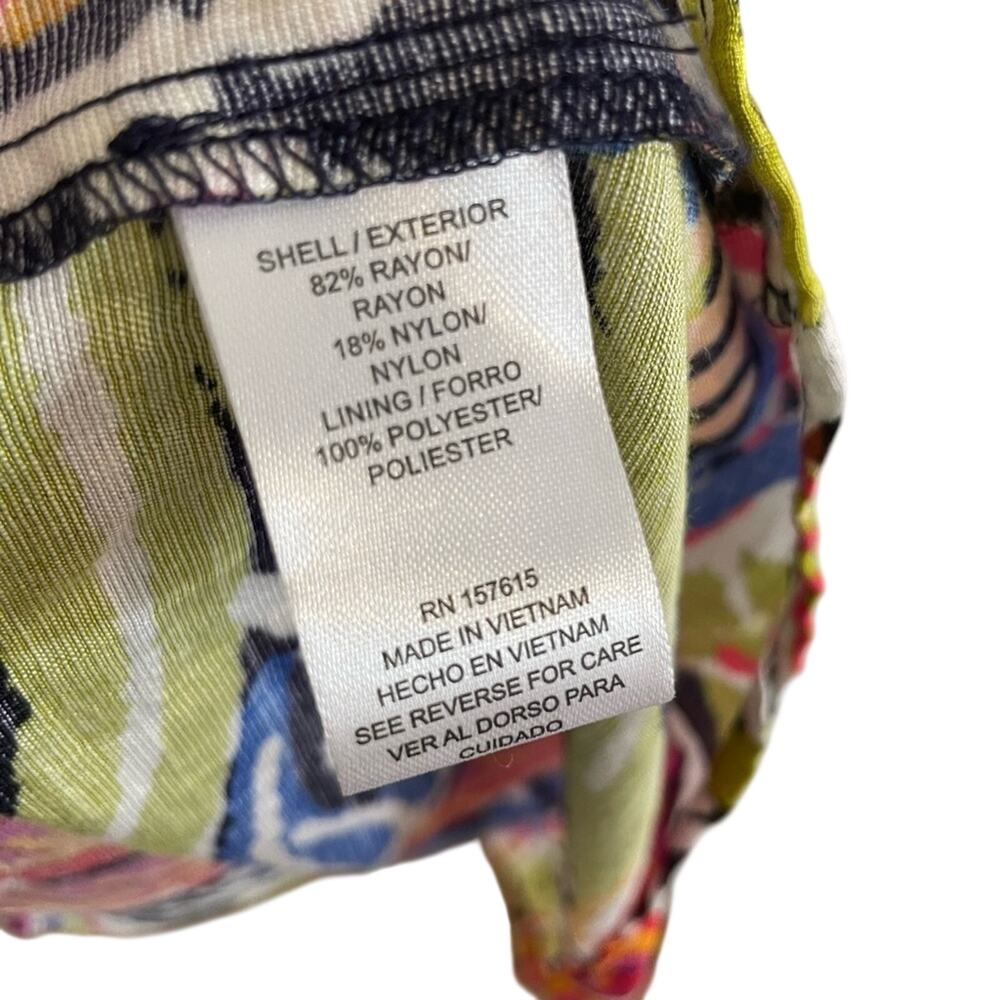 Rachel Zoe Midi Maxi Skirt Size M Colorful Tropical Print Tiered Summer Eclectic - Picture 4 of 6